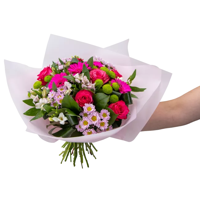 Kytice růžových květů